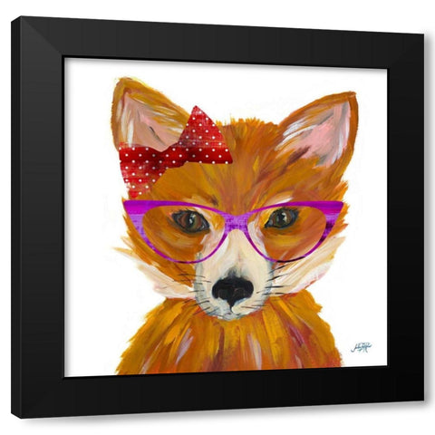 Very Foxy Black Modern Wood Framed Art Print by DeRice, Julie