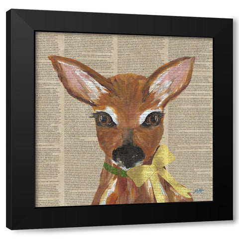 Holiday Animal II Black Modern Wood Framed Art Print with Double Matting by DeRice, Julie
