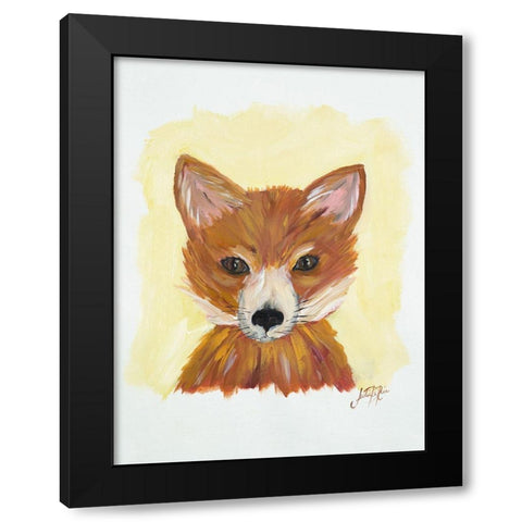 Foxy Fox Black Modern Wood Framed Art Print by DeRice, Julie