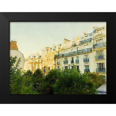 Down These Streets Black Modern Wood Framed Art Print by Navas, Emily