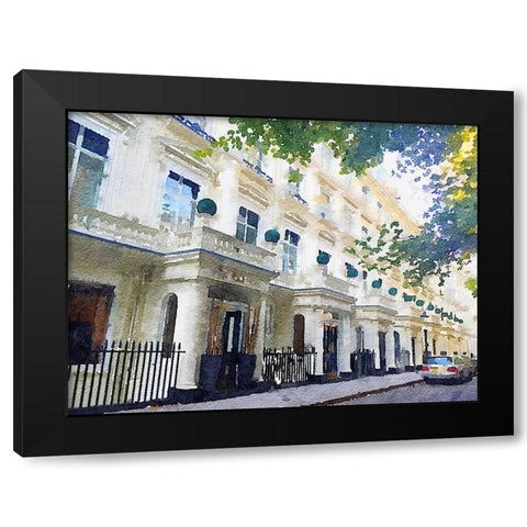 Notting Hill Black Modern Wood Framed Art Print by Navas, Emily