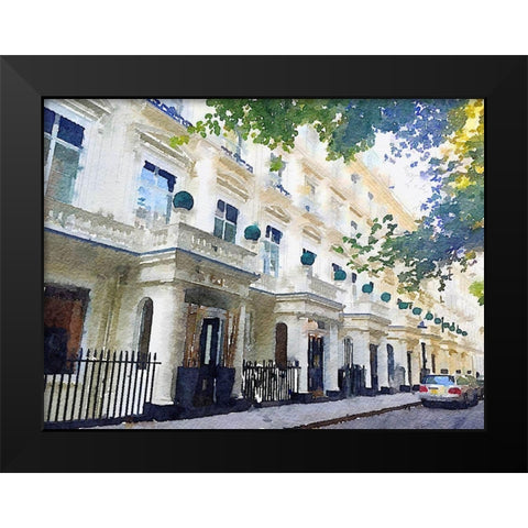 Notting Hill Black Modern Wood Framed Art Print by Navas, Emily