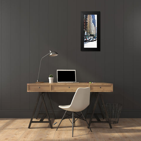 City Life Panel I Black Modern Wood Framed Art Print by Navas, Emily