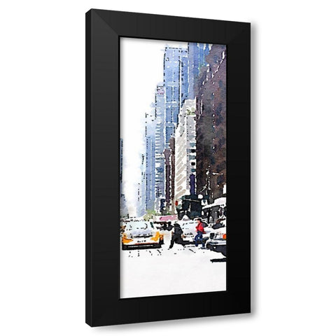 City Life Panel II Black Modern Wood Framed Art Print by Navas, Emily