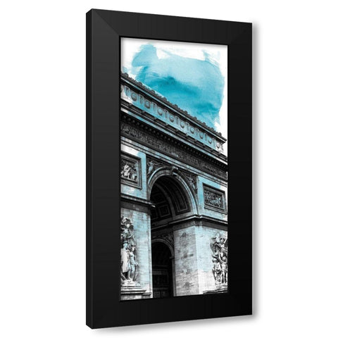 Watercolor France Panel I Black Modern Wood Framed Art Print with Double Matting by Navas, Emily