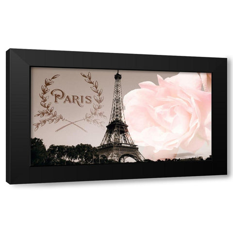 Vintage Paris Black Modern Wood Framed Art Print by Navas, Emily
