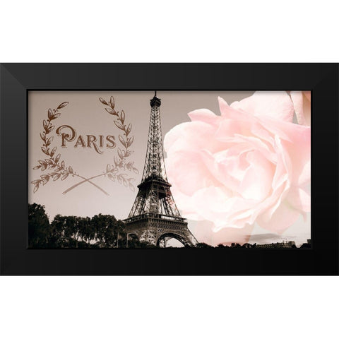Vintage Paris Black Modern Wood Framed Art Print by Navas, Emily