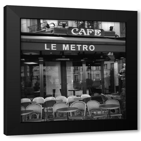 Paris Scene II Black Modern Wood Framed Art Print by Navas, Emily