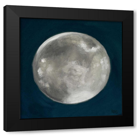 Moon Phase I Black Modern Wood Framed Art Print by Hakimipour, Tiffany