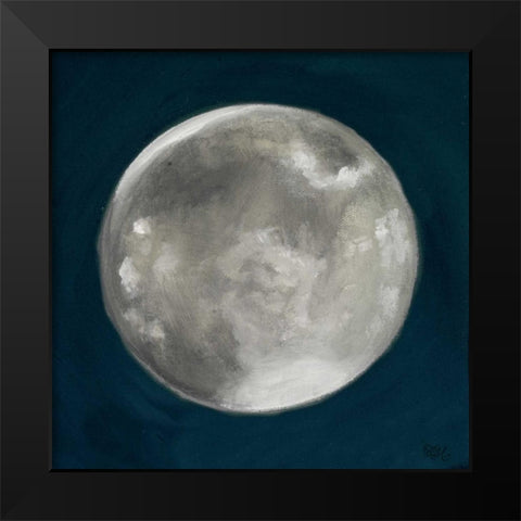 Moon Phase I Black Modern Wood Framed Art Print by Hakimipour, Tiffany