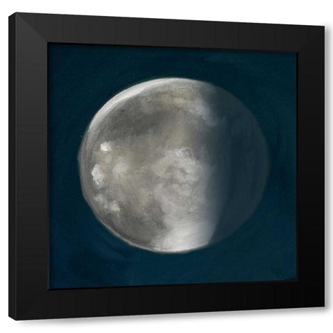 Moon Phase II Black Modern Wood Framed Art Print by Hakimipour, Tiffany
