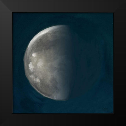 Moon Phase III Black Modern Wood Framed Art Print by Hakimipour, Tiffany