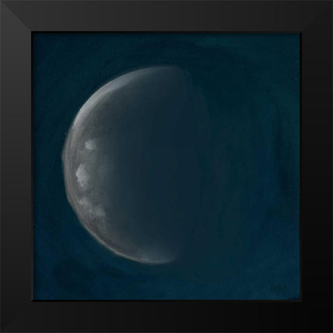 Moon Phase IV Black Modern Wood Framed Art Print by Hakimipour, Tiffany