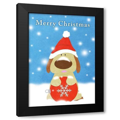 Christmas Barks I Black Modern Wood Framed Art Print with Double Matting by SD Graphics Studio