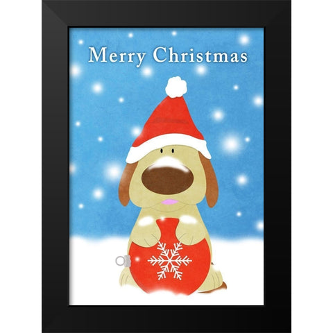 Christmas Barks I Black Modern Wood Framed Art Print by SD Graphics Studio