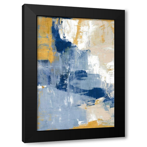 Golden Indigo Beauty I Black Modern Wood Framed Art Print by Loreth, Lanie