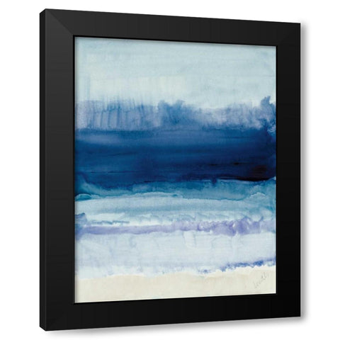 Blue on Blue I Black Modern Wood Framed Art Print with Double Matting by Loreth, Lanie
