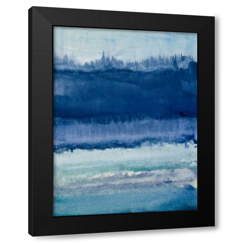 Blue on Blue II Black Modern Wood Framed Art Print by Loreth, Lanie