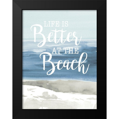 At the Beach Black Modern Wood Framed Art Print by Loreth, Lanie