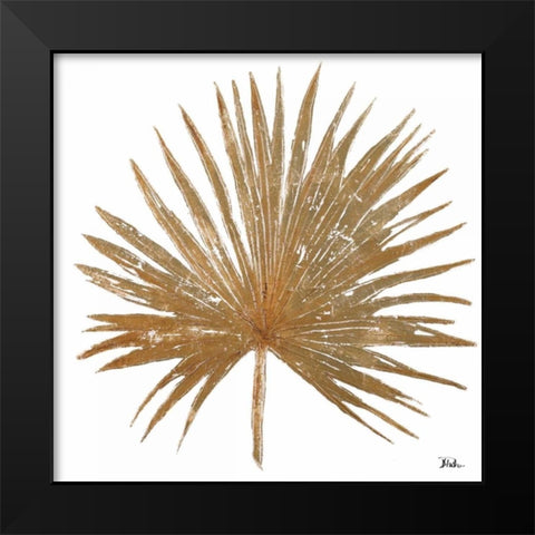Golden Leaf Palm I Black Modern Wood Framed Art Print by Pinto, Patricia