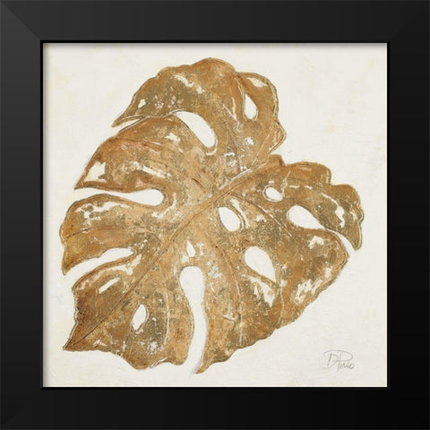 Golden Leaf Palm II Black Modern Wood Framed Art Print by Pinto, Patricia