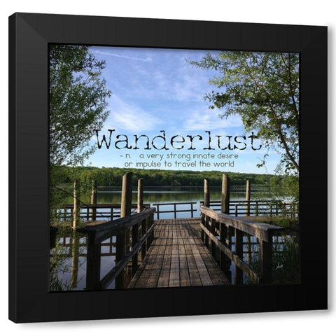 Wanderlust Black Modern Wood Framed Art Print with Double Matting by Metz, Andi