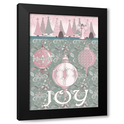 Pink Wonderland Joy Black Modern Wood Framed Art Print with Double Matting by Metz, Andi