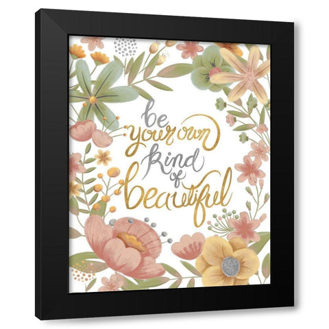 Youre Beautiful (Pastels) Black Modern Wood Framed Art Print by Josefina