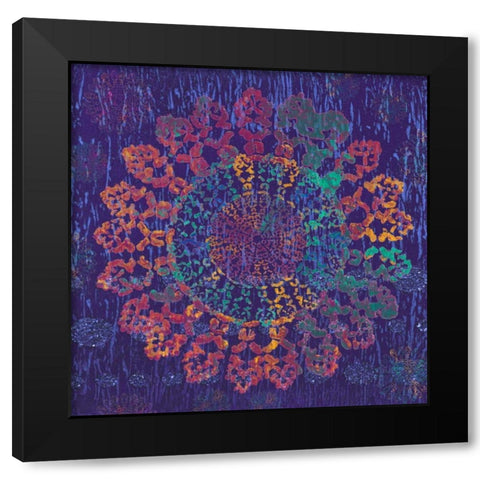 Spiral Burst Black Modern Wood Framed Art Print by Ritter, Gina
