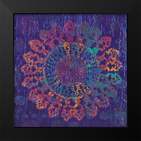 Spiral Burst Black Modern Wood Framed Art Print by Ritter, Gina