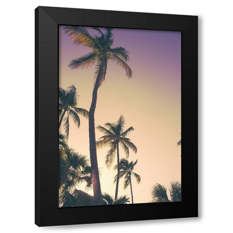 Evening Palms Black Modern Wood Framed Art Print by Navas, Emily