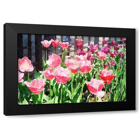 In The Park Black Modern Wood Framed Art Print with Double Matting by Navas, Emily