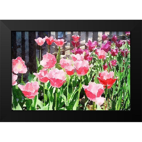 In The Park Black Modern Wood Framed Art Print by Navas, Emily