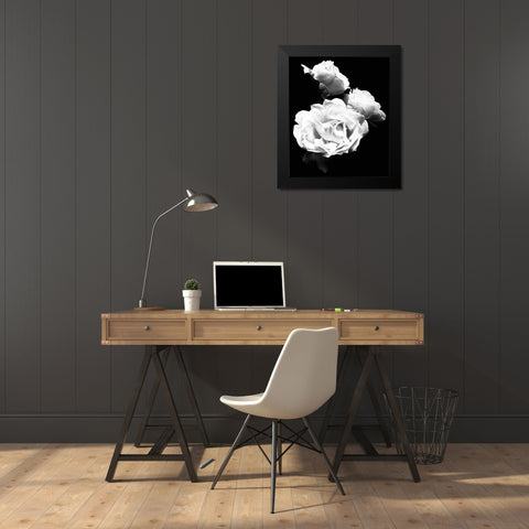 Dramatic Love Blooms  I Black Modern Wood Framed Art Print by Navas, Emily
