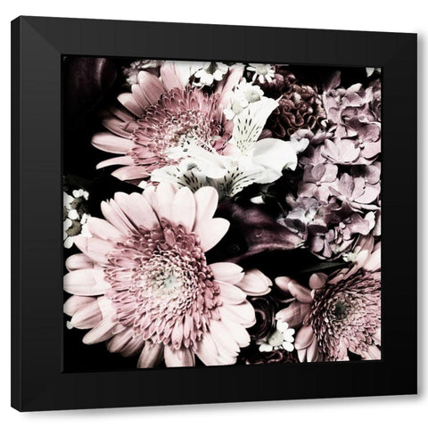 Moody Bouquet Black Modern Wood Framed Art Print by Navas, Emily
