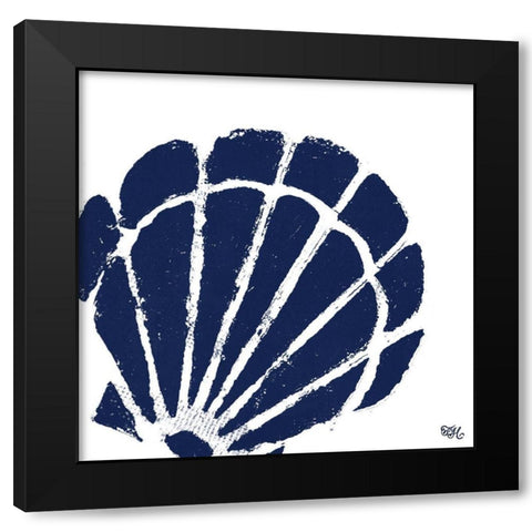 Coastal Navy on White I Black Modern Wood Framed Art Print by Hakimipour, Tiffany