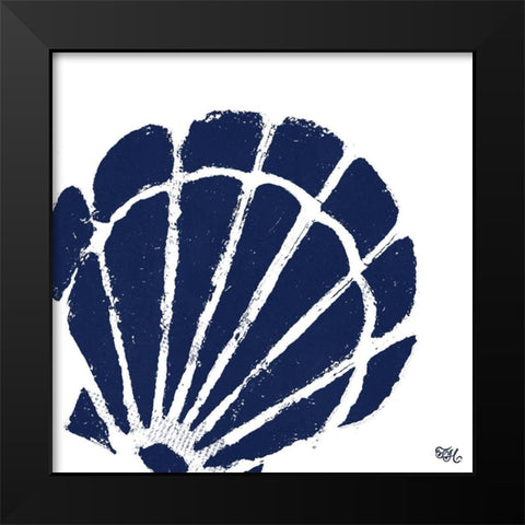 Coastal Navy on White I Black Modern Wood Framed Art Print by Hakimipour, Tiffany
