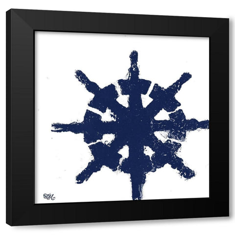 Coastal Navy on White IV Black Modern Wood Framed Art Print with Double Matting by Hakimipour, Tiffany