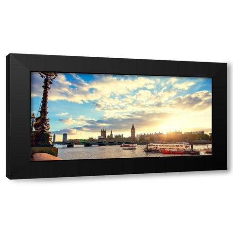 Thames River Black Modern Wood Framed Art Print by Navas, Emily