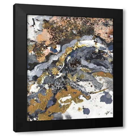 Turbulence Rectangle I Black Modern Wood Framed Art Print by Pinto, Patricia