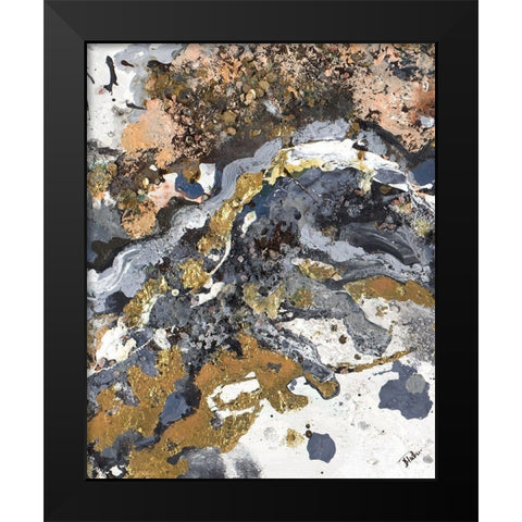 Turbulence Rectangle I Black Modern Wood Framed Art Print by Pinto, Patricia