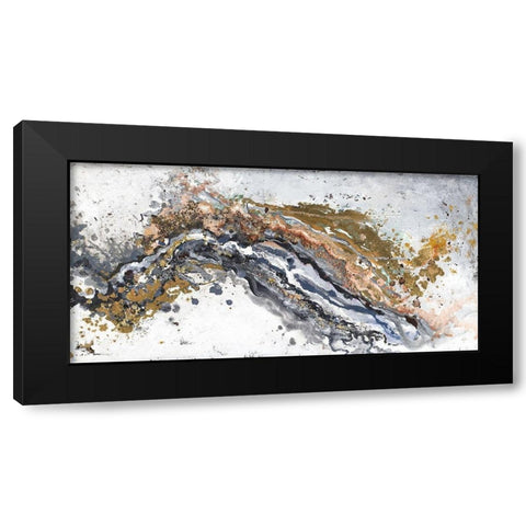 Turbulence Black Modern Wood Framed Art Print with Double Matting by Pinto, Patricia