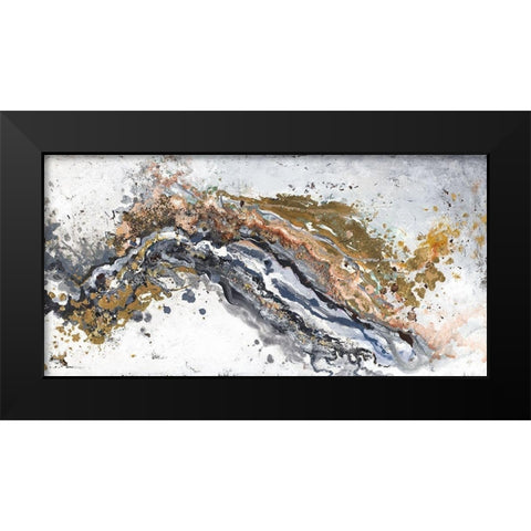 Turbulence Black Modern Wood Framed Art Print by Pinto, Patricia