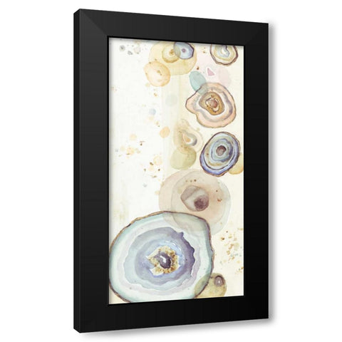 Tall Agates Flying Watercolor Black Modern Wood Framed Art Print by Pinto, Patricia