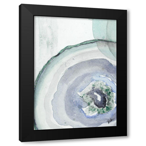 Cool Agate Fragment I Black Modern Wood Framed Art Print with Double Matting by Pinto, Patricia