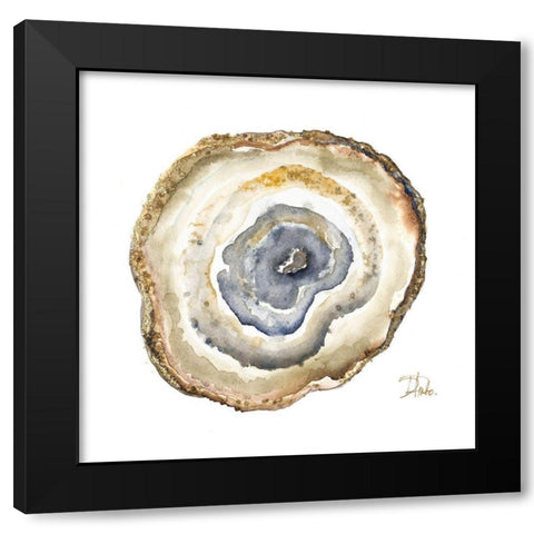 Agate Watercolor I Black Modern Wood Framed Art Print with Double Matting by Pinto, Patricia