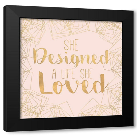 Fractal Inspiration I Black Modern Wood Framed Art Print with Double Matting by SD Graphics Studio