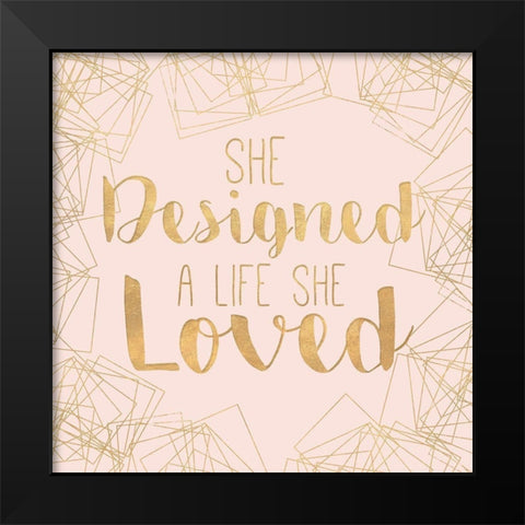 Fractal Inspiration I Black Modern Wood Framed Art Print by SD Graphics Studio