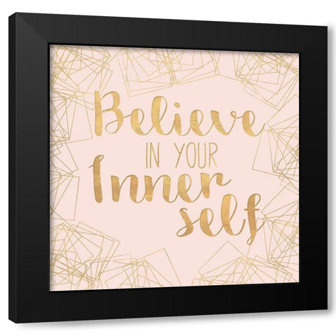 Fractal Inspiration II Black Modern Wood Framed Art Print with Double Matting by SD Graphics Studio