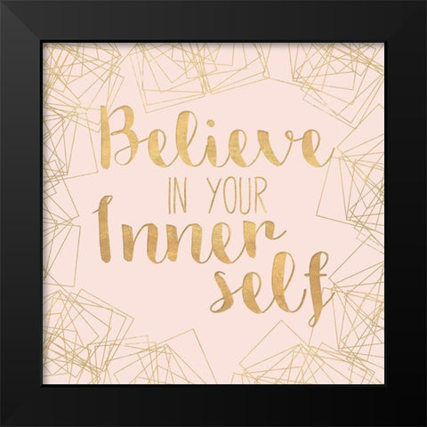 Fractal Inspiration II Black Modern Wood Framed Art Print by SD Graphics Studio